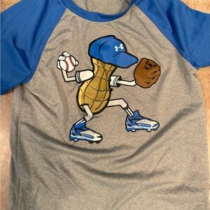 Under Armour peanut Blue and Gray Baseball size 6 UA